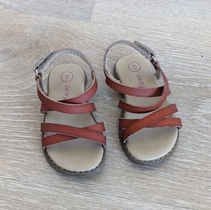 ✨4 for 12 Cat & Jack Brown Sandals Size 5